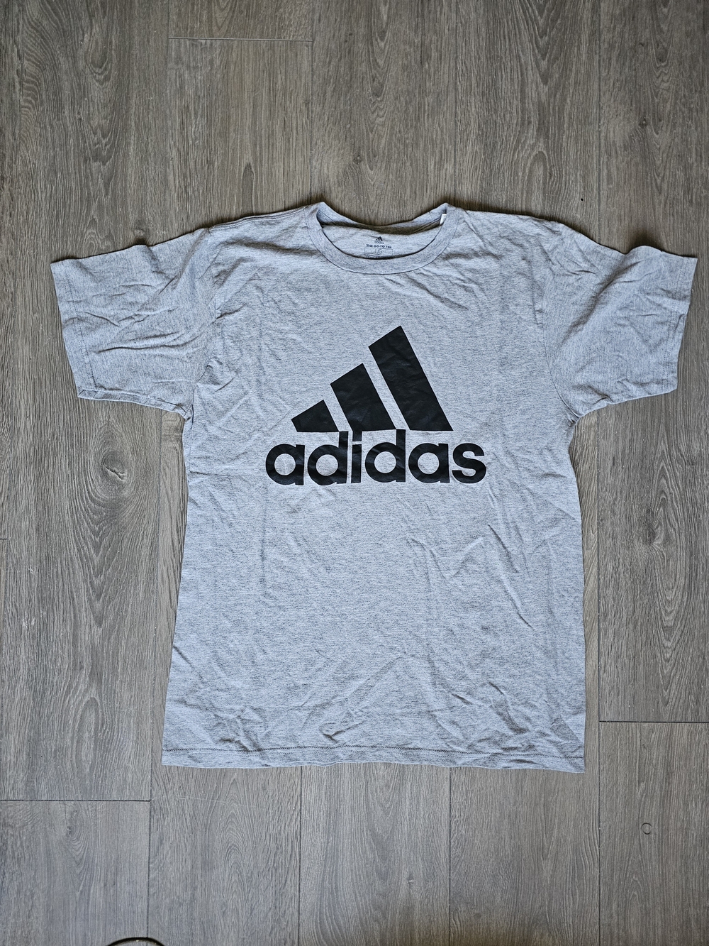adidas Light Gray T-Shirt with Black Logo NWOT